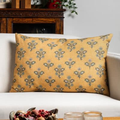 Jaipur Ochre Linen Blend XL Rectangular Cushion