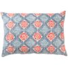 Cordoba Print Boudoir Cushion in Spice and Navy Blue