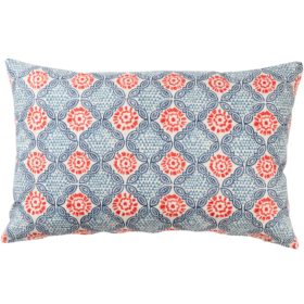 Cordoba Print XL Rectangular Cushion in Spice and Navy Blue