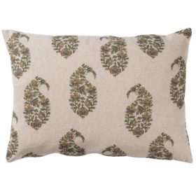 Kashmir Paisley Linen Blend Boudoir Cushion