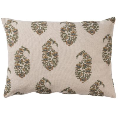 Kashmir Paisley Linen Blend Boudoir Cushion