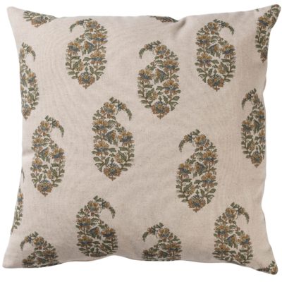 Kashmir Paisley Linen Blend Cushion