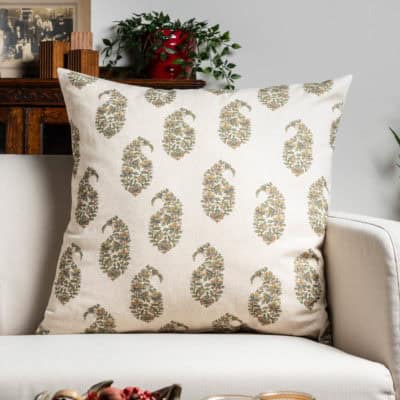 Kashmir Paisley Linen Blend Extra-Large Cushion