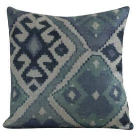 Linen Kilim Cushion in Blue