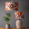 Linen Kilim Terracotta Lampshade