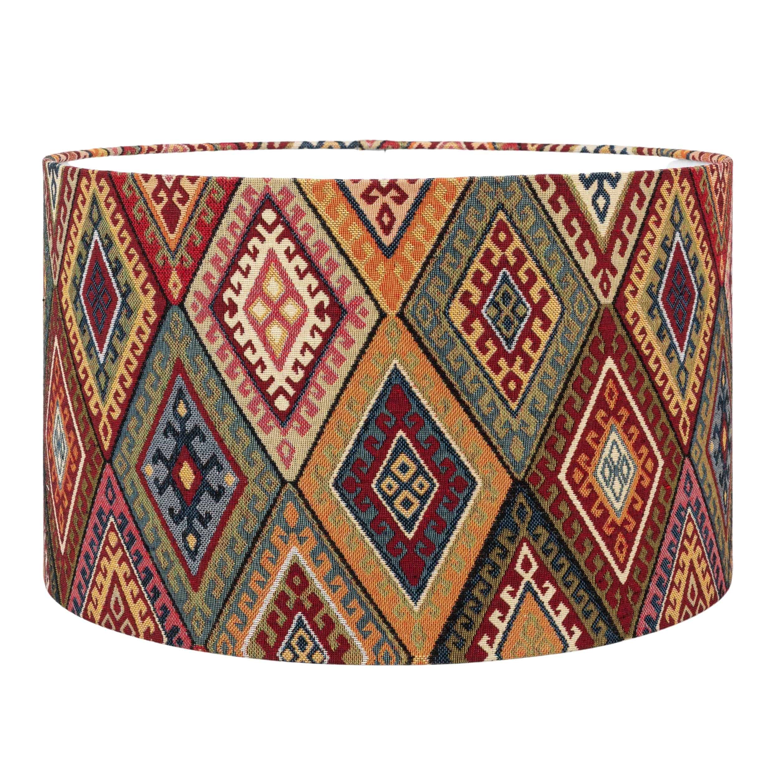 Kilim Weave in Vintage Lampshade - Linen Loft