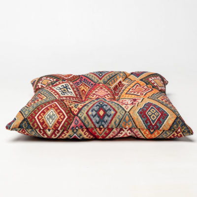 Kilim Weave Quilted Seat Pad in Vintage