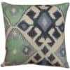 Linen Kilim Cushion in Green & Blue