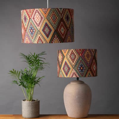 Kilim Weave in Vintage Lampshade