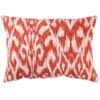 Textured Linen Blend Abstract Ikat Boudoir Cushion Cover in Red