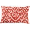 Textured Linen Blend Abstract Ikat Boudoir Cushion Cover in Red