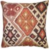 Linen Kilim Extra-Large Cushion in Terracotta