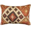 Linen Kilim Boudoir Cushion in Terracotta