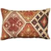 Linen Kilim XL Rectangular Cushion in Terracotta