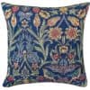 Manor Garden Tapestry Cushion in Indigo Blue