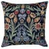 Manor Garden Tapestry Cushion in Black
