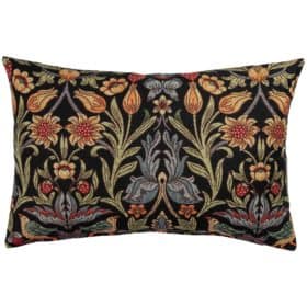 Manor Garden Tapestry XL Rectangular Cushion in Black