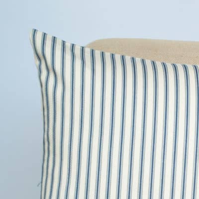 Nautical Cotton Ticking Stripe XL Rectangular Cushion in Navy