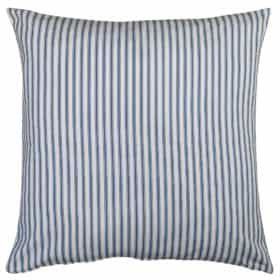 Nautical Cotton Ticking Stripe Extra-Large Cushion in Navy