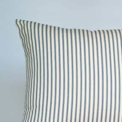 Nautical Cotton Ticking Stripe Extra-Large Cushion in Navy