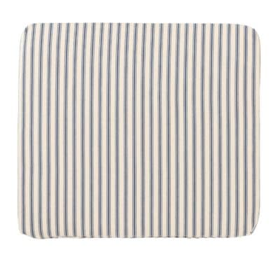Nautical Cotton Ticking Stripe Firm Foam Seat Pad in Navy