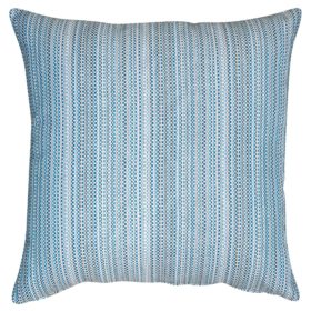 Textured Stripe Outdoor Extra-Large Cushion in Blue