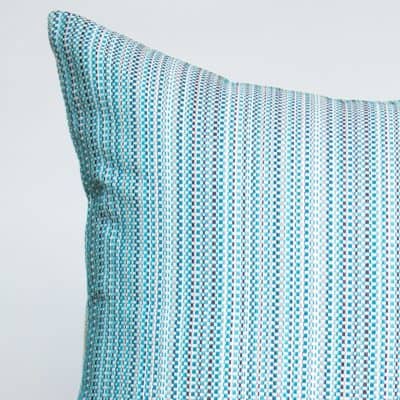 Textured Stripe Outdoor Extra-Large Cushion in Blue