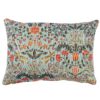 Morris Style Leaves and Berries Boudoir Cushion in Duck Egg Blue