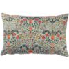 Morris Style Leaves and Berries XL Rectangular Cushion in Duck Egg Blue