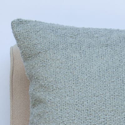Textured Teddy Bear Boucle Cushion in Duck Egg