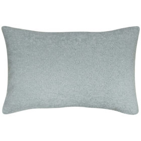 Textured Teddy Bear Boucle XL Rectangular Cushion in Duck Egg