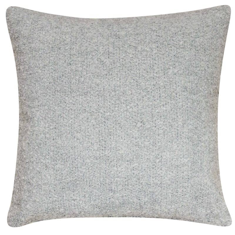 Textured Teddy Bear Boucle Cushion in Soft Grey