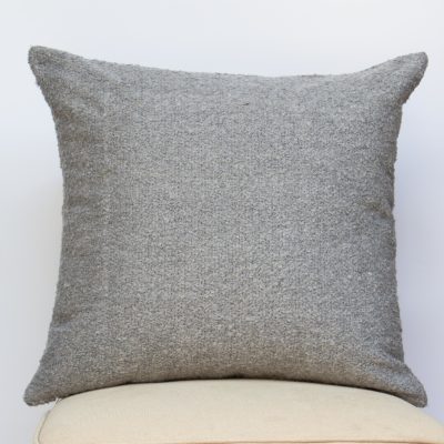 Textured Teddy Bear Boucle Extra-Large Cushion in Soft Grey
