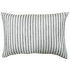 Nautical Cotton Ticking Stripe Boudoir Cushion in Grey