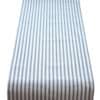 Nautical Cotton Ticking Stripe Table Runner in Grey