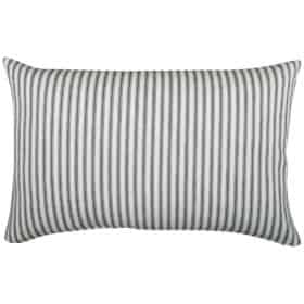 Nautical Cotton Ticking Stripe XL Rectangular Cushion in Grey