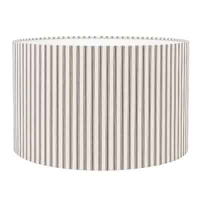 Ticking Stripe Grey Lampshade