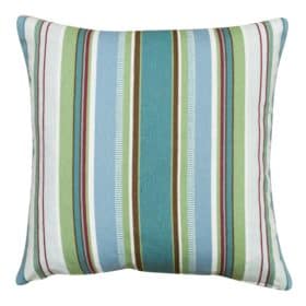 Cotton Canvas Stripe Cushion in Sage