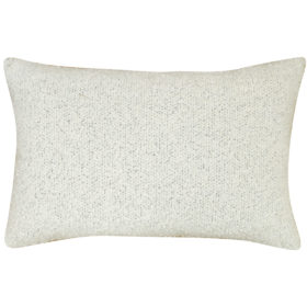 Textured Teddy Bear Boucle XL Rectangular Cushion in Cream