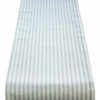 Nautical Cotton Ticking Stripe Table Runner in Sage Green