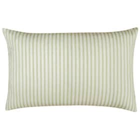 Nautical Cotton Ticking Stripe XL Rectangular Cushion in Sage Green