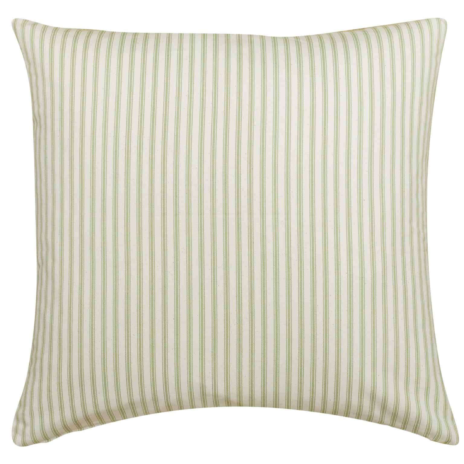 Exclusive Waist Cushion in Moss Green Striped Cotton Linen, 56*27*12 CM main image 1