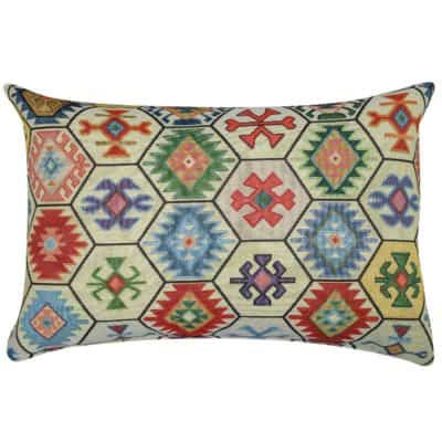 Azteco Geometric Motif XL Rectangular Cushion