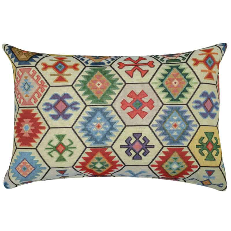 Azteco Geometric Motif XL Rectangular Cushion