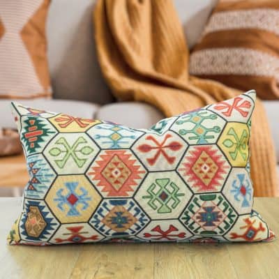 Azteco Geometric Motif XL Rectangular Cushion