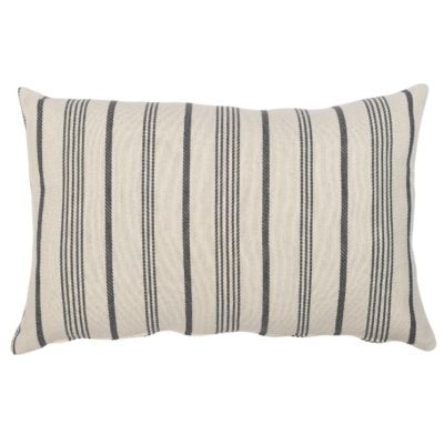 Mykonos Striped XL Rectangular Cushion in Grey