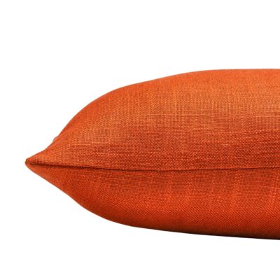 Linen Blend All Natural Boudoir Cushion in Terracotta