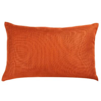Linen Blend All Natural XL Rectangular Cushion in Terracotta
