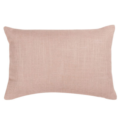 Linen Blend All Natural Boudoir Cushion in Soft Pink