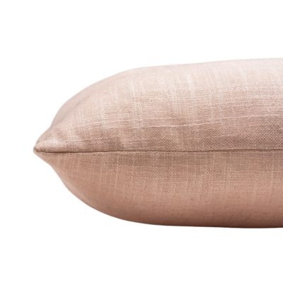 Linen Blend All Natural Boudoir Cushion in Soft Pink